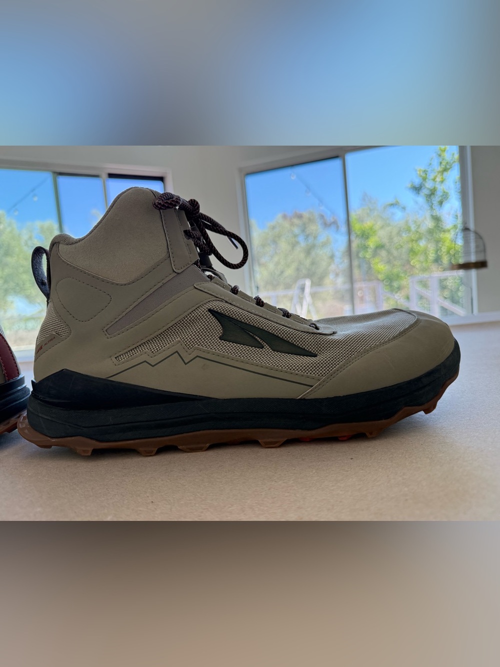 Altra— Men's Lone Peak Hiking Boots - Olive Green — Size 14 - Picture 14 of 15
